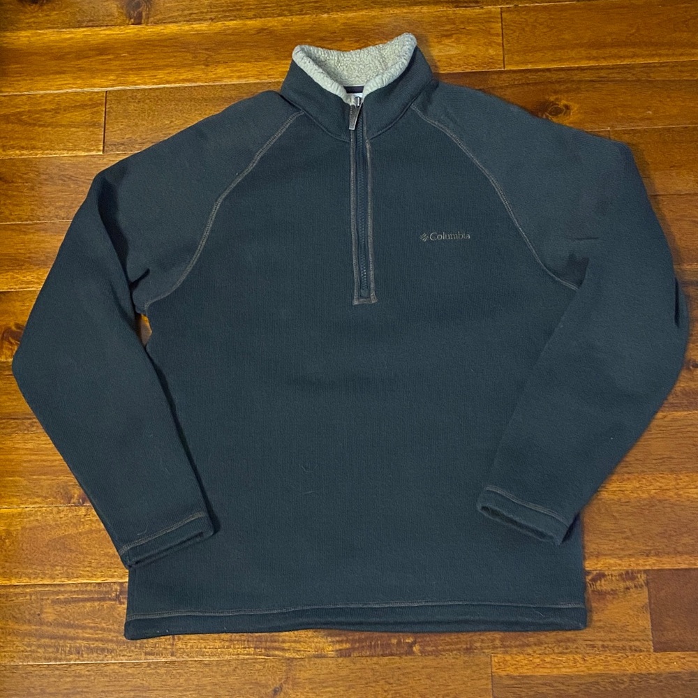 Men’s Medium Columbia Charcoal Half-Zip Fleece Pullover
